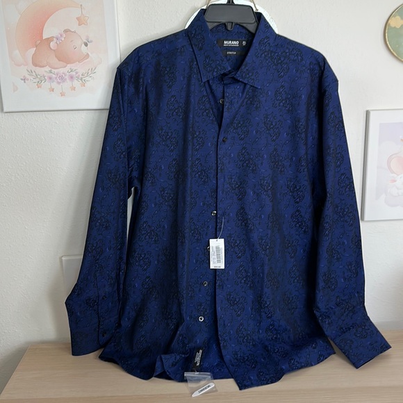 Men’s stretch long sleeve button down - Picture 1 of 5